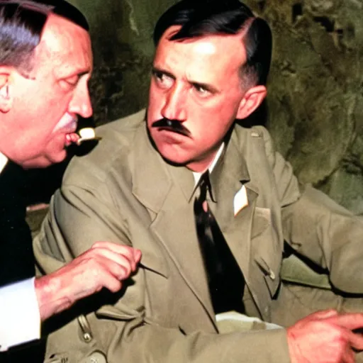 Image similar to UHD candid photo of Hitler and Hunter Biden doing blow, accurate faces, UHD, photorealistic, correct face, photo by Annie Leibowitz