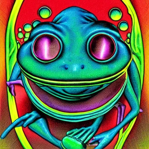 Image similar to warp magic hypno toad surrealism