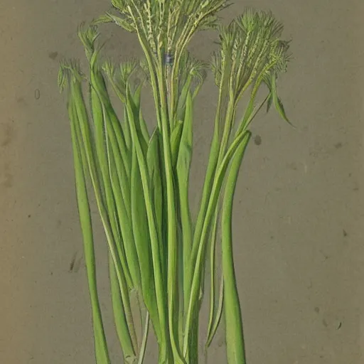 Image similar to wild garlic, 1 9 th century nature illustration