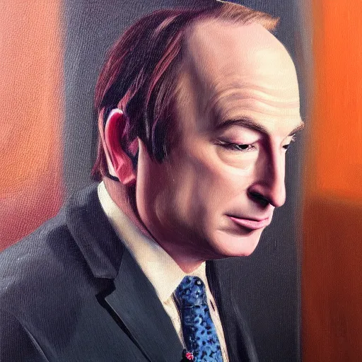 Image similar to oil painting of bob odenkirk, painted by raffaelo sanzio