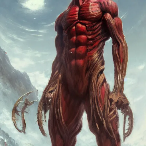 founding titan from attack on titan ( shingeki no, Stable Diffusion