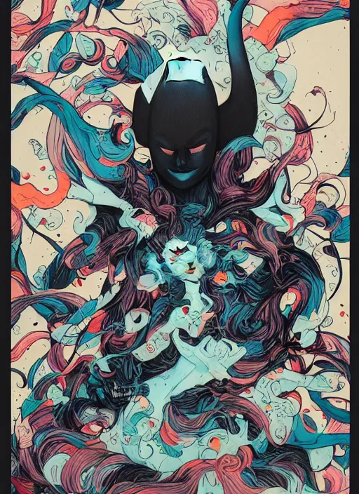 Prompt: The dark knight by James Jean, sweet elements, flowy theme, award winning