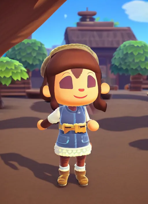 Prompt: female explorer mini cute girl, adoptable, highly detailed, rendered, ray - tracing, cgi animated, 3 d demo reel avatar, style of animal crossing, maple story indiana jones, cool clothes, soft shade, soft lighting, portrait pose