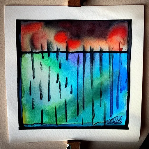 Image similar to “water color of mixed media”