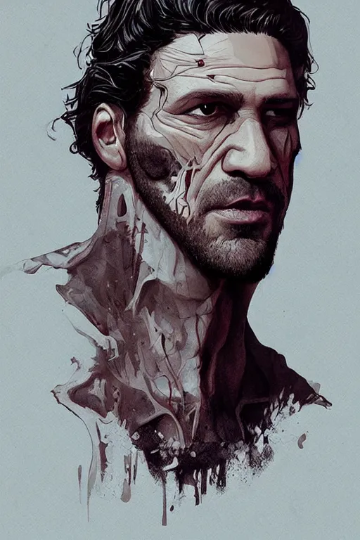 Image similar to jon bernthal in sleepy hollow, full body, big two toned eyes, teeth gritted, horror, intricate details, cinematic, epic, realistic, anatomy, tomer hanuka, uplight, artstation, photorealistic, scary