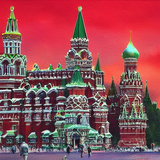 Prompt: fantasy_artwork_hyper_detailed_very_very_very_very_very_very_very_very_very_very_very_very_very_very_very_very_very beautiful painting of Dragon on the Red square, Moscow, matte painting