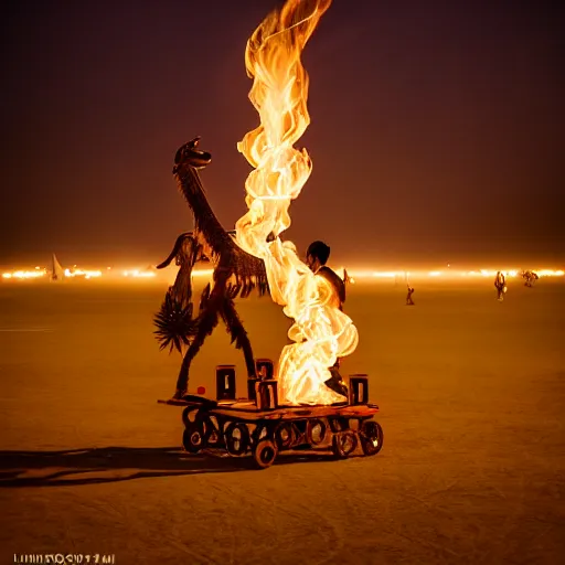 Image similar to award winning photography, magical encounter at burning man, leica 1 0 0 mm f 0. 8