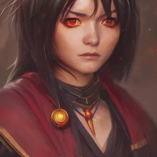 Image similar to megumin from konosuba as a realistic fantasy d & d fire mage, close - up portrait art by donato giancola and greg rutkowski, realistic face, digital art, trending on artstation, 4 k