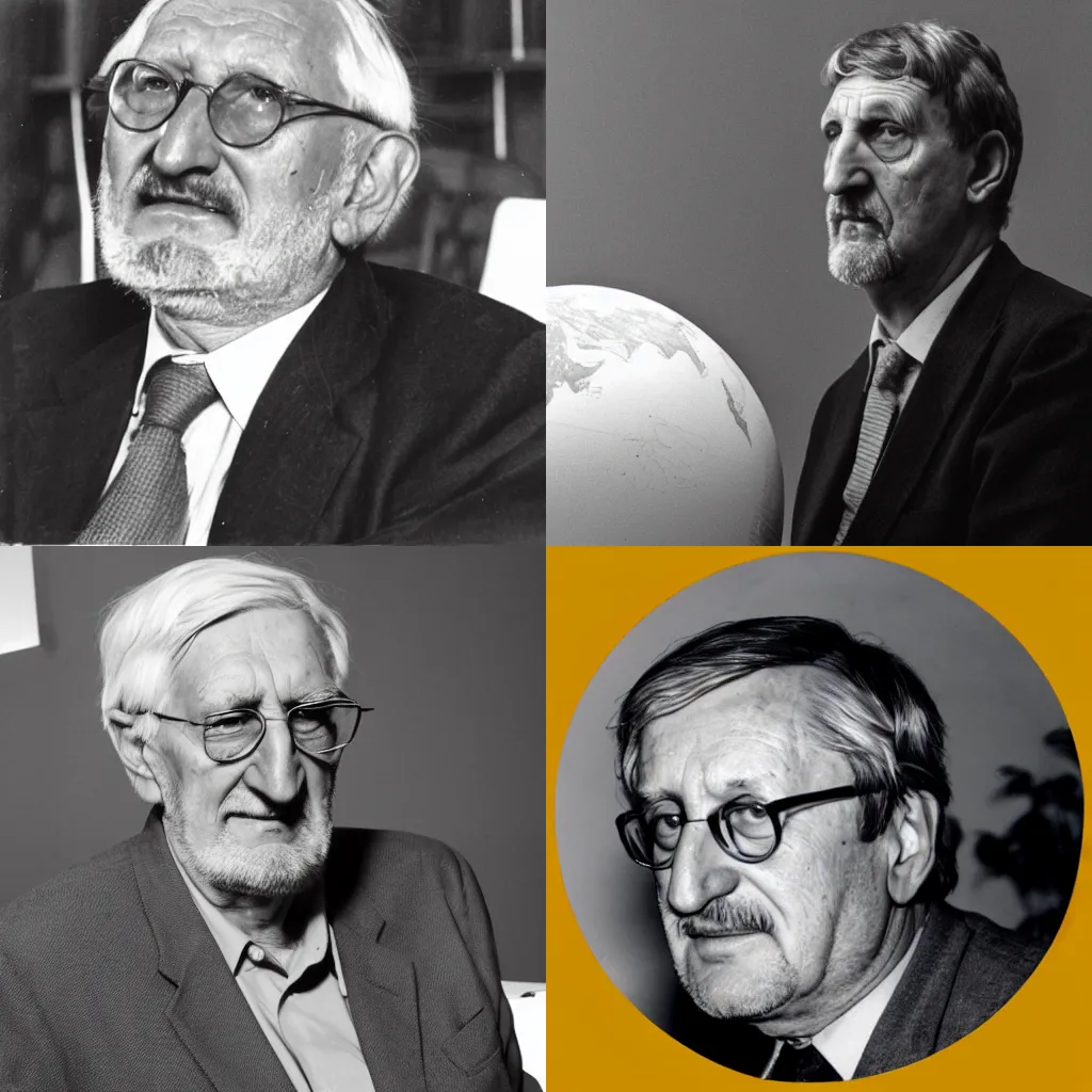 Prompt: jurgen habermas in a large sphere