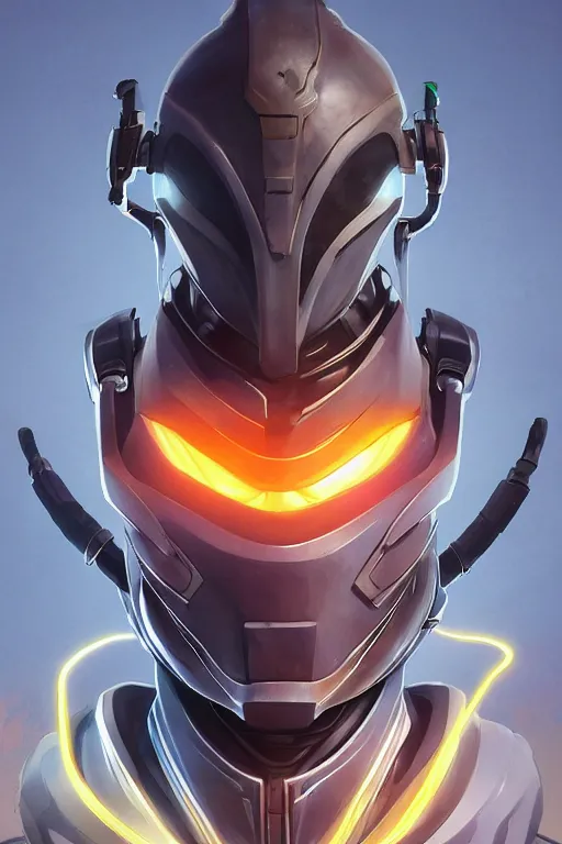 Image similar to epic mask helmet robot ninja portrait stylized as fornite style game design fanart by concept artist gervasio canda, behance hd by jesper ejsing, by rhads, makoto shinkai and lois van baarle, ilya kuvshinov, rossdraws global illumination radiating a glowing aura global illumination ray tracing hdr render in unreal engine 5