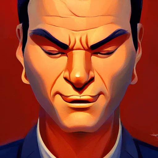 Image similar to face icon stylized minimalist goldfinger, loftis, cory behance hd by jesper ejsing, by rhads, makoto shinkai and lois van baarle, ilya kuvshinov, rossdraws global illumination