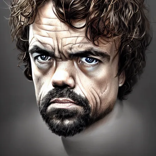 Prompt: peter dinklage as maximus, digital painting, extremely detailed, 4 k, intricate, brush strokes, mark arian, artgerm, bastien lecouffe - deharme