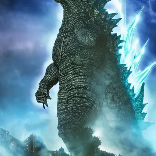 Prompt: Godzilla Jojo villain pose
