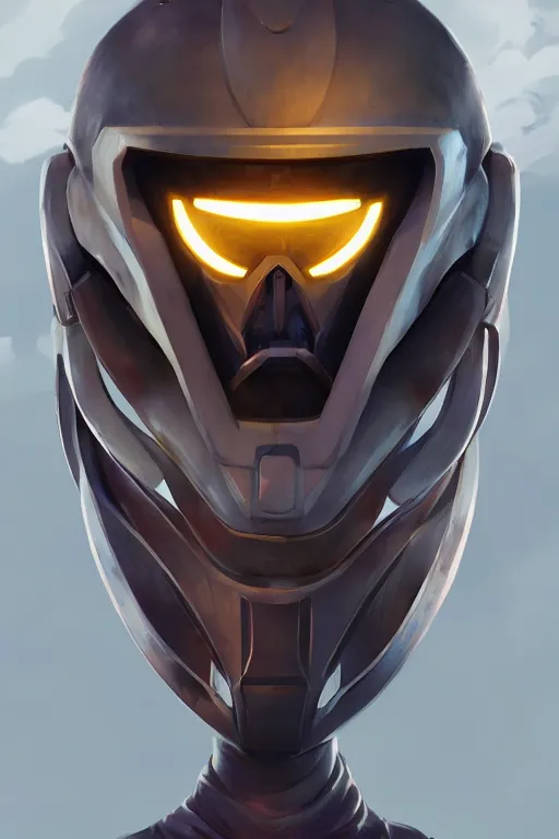 Image similar to epic mask helmet robot ninja portrait stylized as fornite style game design fanart by concept artist gervasio canda, behance hd by jesper ejsing, by rhads, makoto shinkai and lois van baarle, ilya kuvshinov, rossdraws global illumination radiating a glowing aura global illumination ray tracing hdr render in unreal engine 5