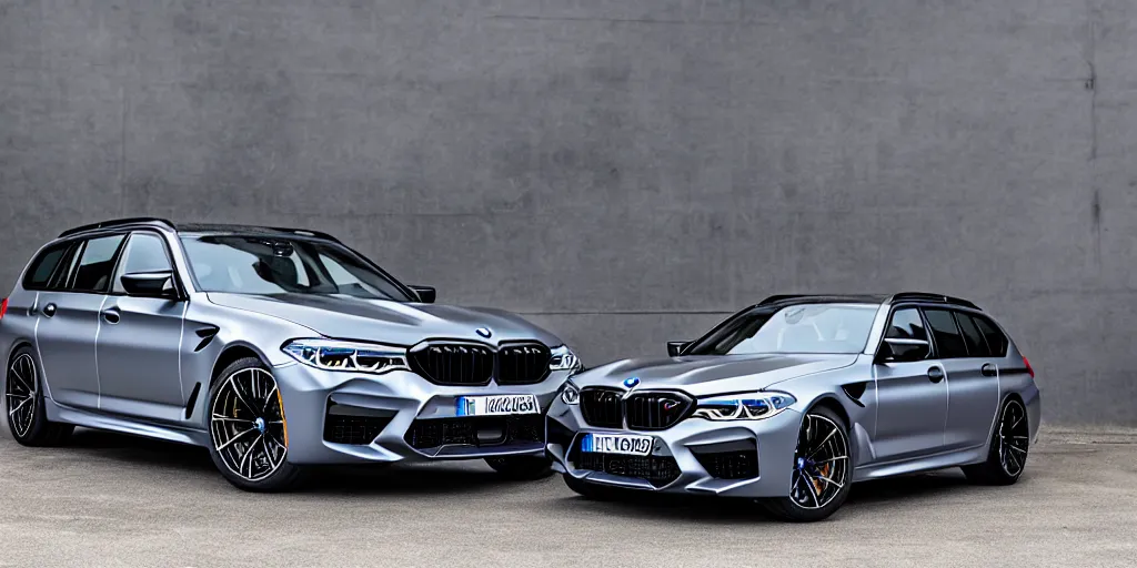 Prompt: “2019 BMW M5 Wagon, dark metallic grey, ultra realistic, 8k, high detail”