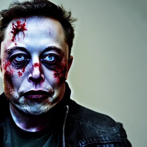 Image similar to elon musk zombie,