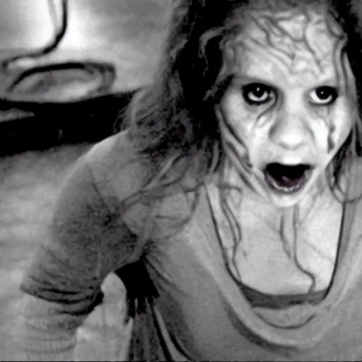 Prompt: zombie possessed linda blair in the exorcist (1973)