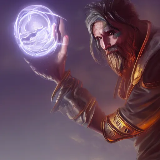 Image similar to guy who loves orbs a little too much, artstation, 4 k, unreal