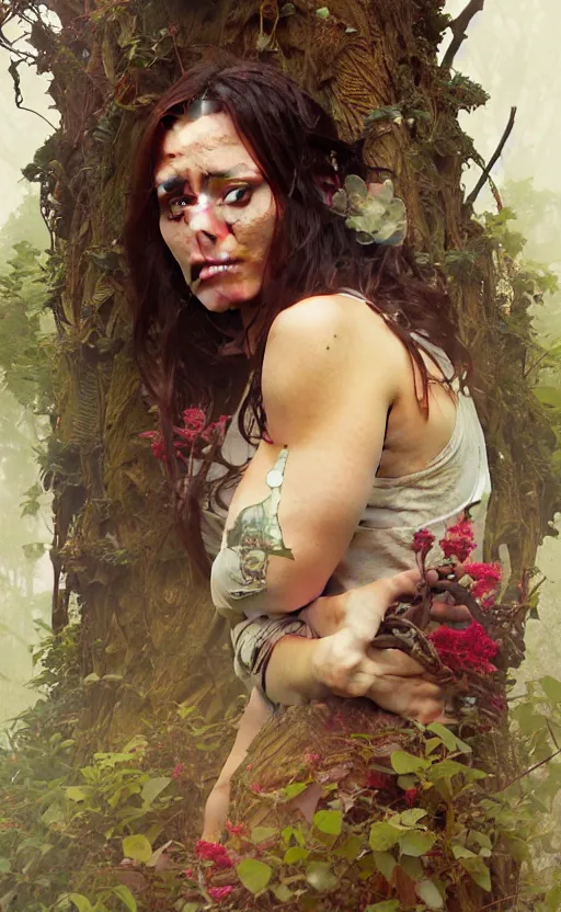 Prompt: elon musk god of the forest, 3 0 years old, rugged, female, gorgeous, detailed face, amazing, thighs, flowers, muscular, intricate, highly detailed, digital painting, artstation, concept art, sharp focus, illustration, art by greg rutkowski and alphonse mucha