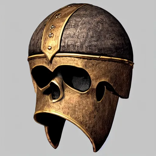 Prompt: medieval helmet in the shape of a demon skull, epic, artsation, 4 k