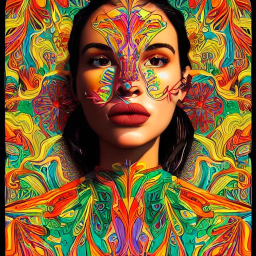 Prompt: the portrait of a beautiful and elegant young hispanic woman made up of peppers, an ultrafine detailed illustration by james jean, intricate linework, bright colors, final fantasy, behance contest winner, vanitas, angular, altermodern, unreal engine 5 highly rendered, global illumination, radiant light, detailed and intricate environment