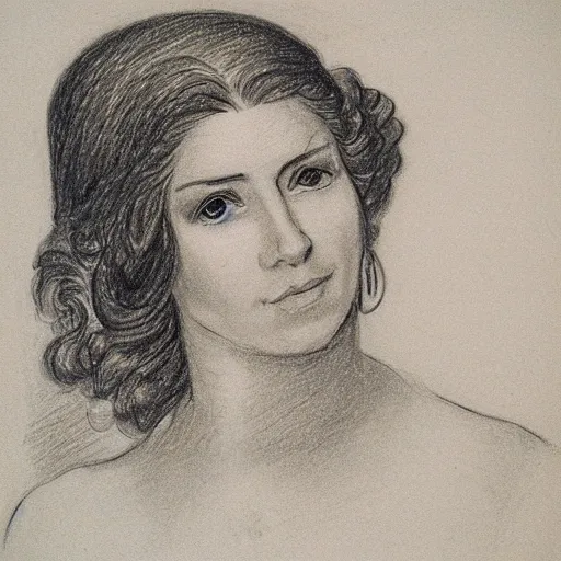 Prompt: drawing of a woman by Jean Dytar