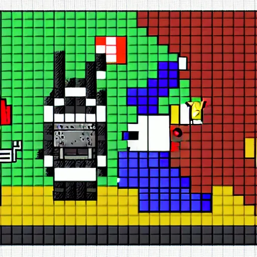 8-bit fantasy pixel art 32x32, Stable Diffusion