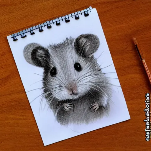 Image similar to hamster wearing a christmas jumper pencil sketch highly detailed, smooth, sharp focus