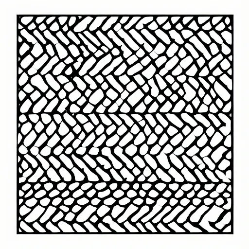 Image similar to pen and ink, line hatch, diagonal hatch, voronoi shapes, high contrast