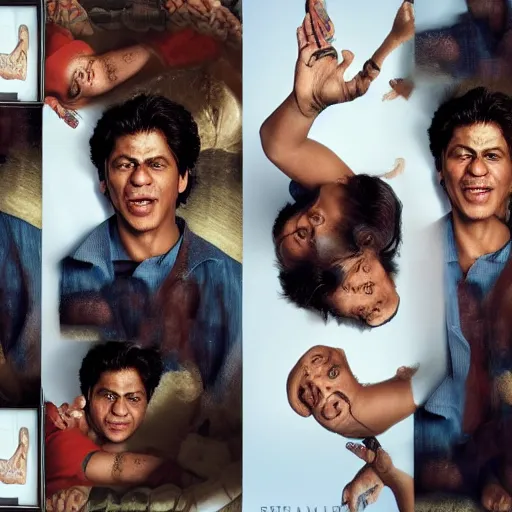 Image similar to a portrait of Shah Rukh Khan by Martin Schoeller, photorealistic, global lighting