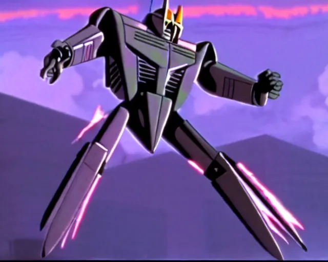 Image similar to ! dream g 1 starscream on transformers ( 1 9 8 4 ), animated cartoon series, still frame, blu - ray transfer 5 k