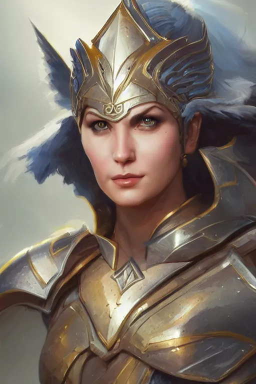 Image similar to amazon valkyrie athena, d & d, fantasy, portrait, highly detailed, headshot, digital painting, trending on artstation, concept art, sharp focus, illustration, art by artgerm and greg rutkowski and magali villeneuve