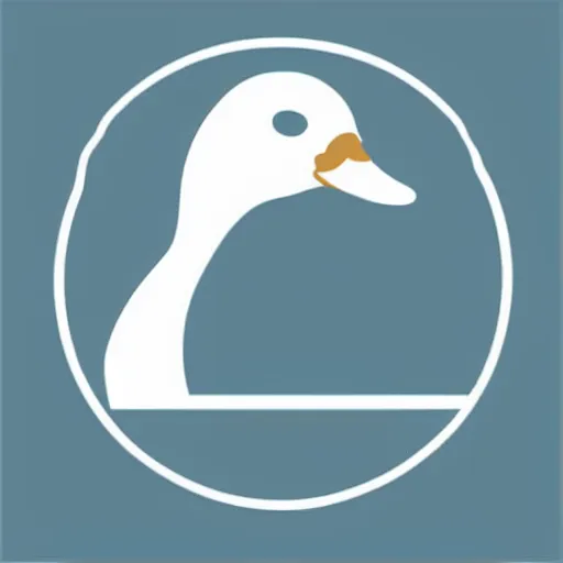 Image similar to a duck, modern, pictorial mark, iconic logo symbol