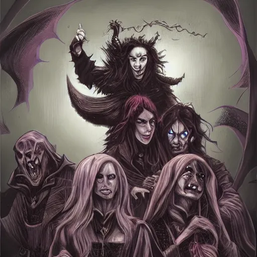 Image similar to Vampire dream, darkness, scary, D&D, art by Coast of the Wizards