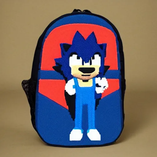 Image similar to a backpack embroidery Barack Obama sonic the hedgehog super Mario