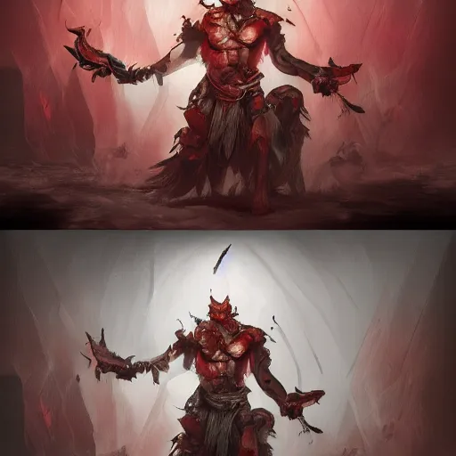 Image similar to Kitava the god of hunger from path of exile, artstation, concept art, digital painting, highly detailed, fan art