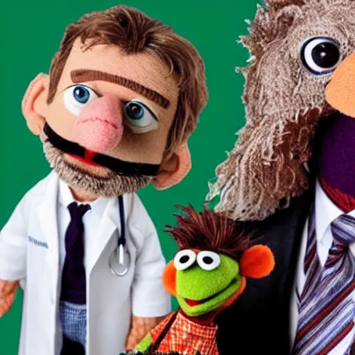 Image similar to dr. house as a muppets