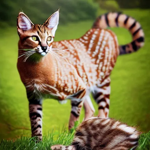 Image similar to a feline deer - cat - hybrid, animal photography