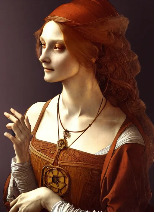 Prompt: old leonardo davinci, fantasy, intricate, elegant, highly detailed, digital painting, artstation, concept art, smooth, sharp focus, illustration, art by artgerm and greg rutkowski and alphonse mucha