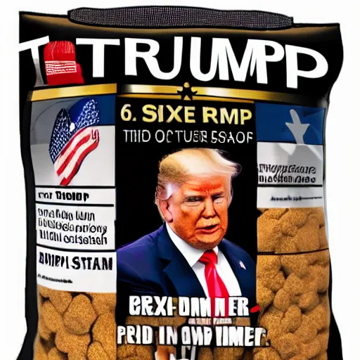 Image similar to trump as six pounds of shit in three pound bag