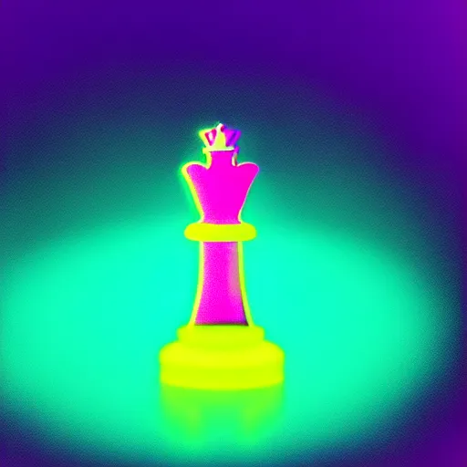Prompt: vintage Polaroid photo of a queen chess piece made of neon lights resting on a reflection, digital forest, high quality architectural art , Isometric 3D Fantasy, Smoth 3D Illustration, Cinematic Matte Painting, soft render, Servando Lupini, handpaint texture, Blender, 3DCoat