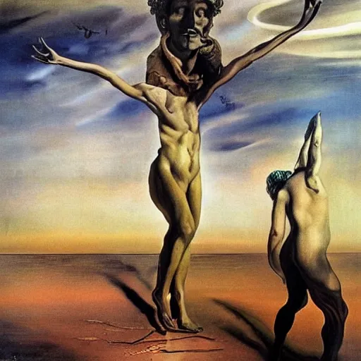 Image similar to hope and despair by dali