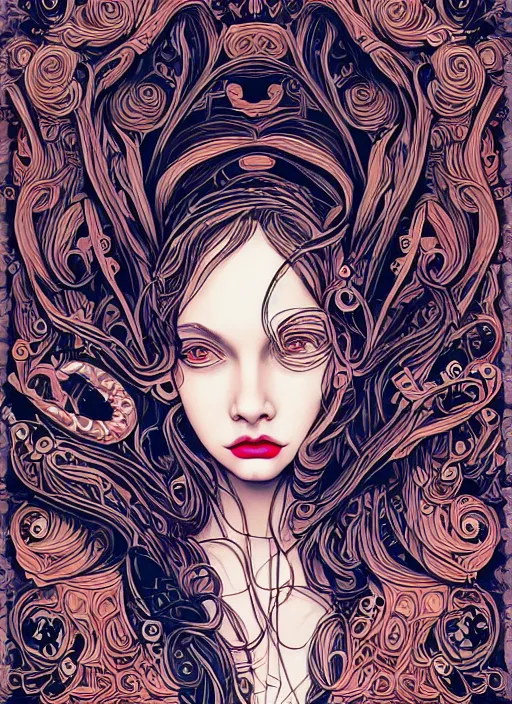 Image similar to girl venizian, extremely detailed, sharp focus, portrait, smooth, digital illustration, by james jean, by eliza ivanovo