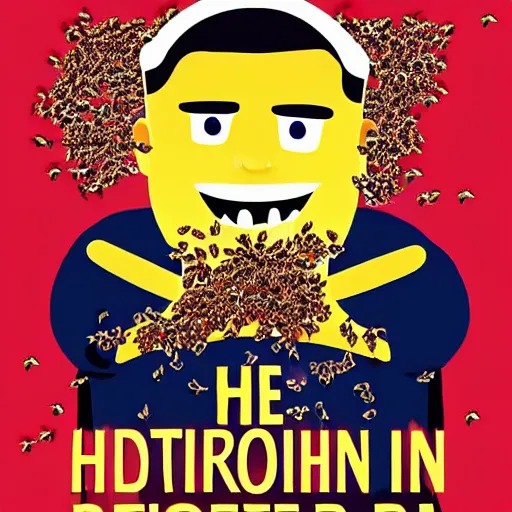 Image similar to movie poster about a person addicted to bees