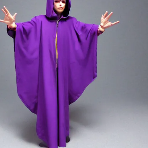 Image similar to purple cloak, full body