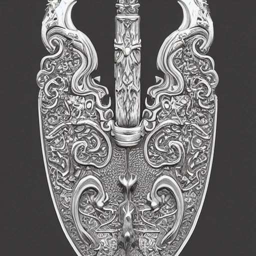 Image similar to ultra detailed hyper realistic deep focus smooth artstation wlop intricate highly detailed award winning jade engraved runed chaos greatsword