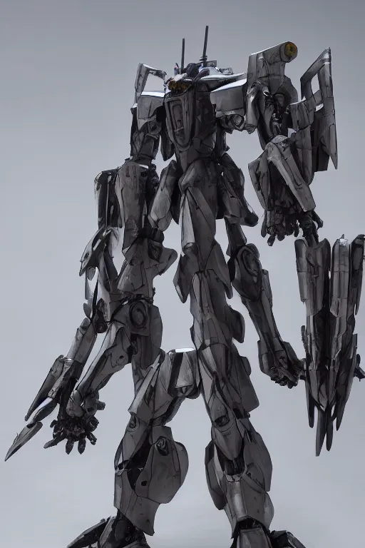 Image similar to full body armored core mecha by fujioka kenki, armored core style mecha, hyper realistic, hyper detailed, 8 k, octane render, unreal engine, ray tracing