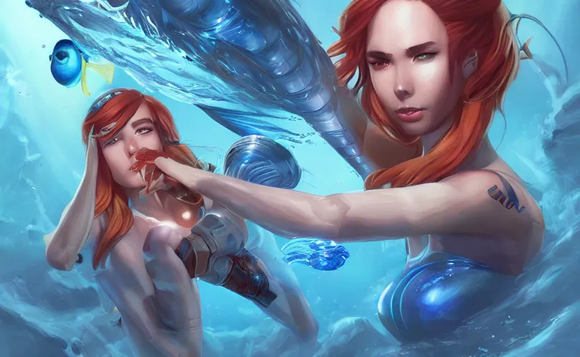 Prompt: Subnautica, by artgerm