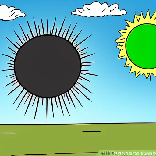 Image similar to wikihow, how you can hide the sun, illustration