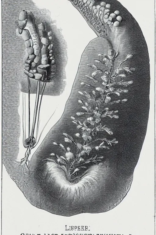 Prompt: 1 9 th century scientific plate illustration of clicker - from - the - last - of - us